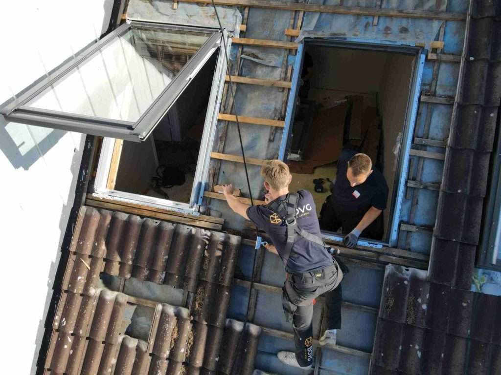 Utskrifting av vinduer på skråtak